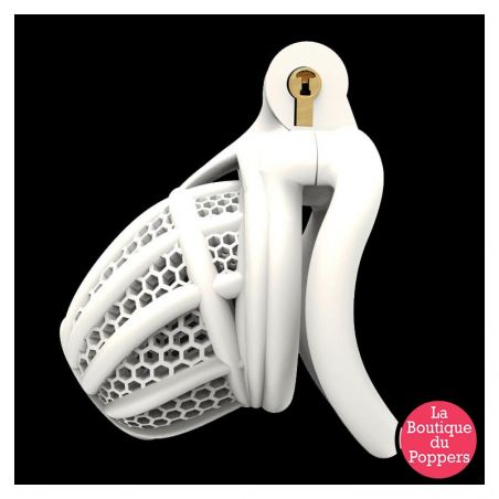 Cage de chasteté Combia 6.5 x 3.3cm Blanc