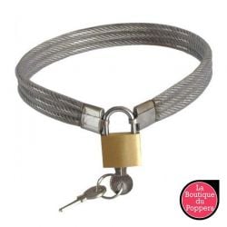 Collier en metal Slave Lock avec cadenas