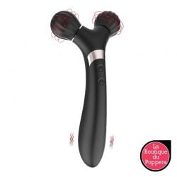 Wand à roulettes et Vibro Twig 22cm Noir  pas cher