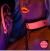 Collier-Laisse phosphorescent Glow Pink Taboom