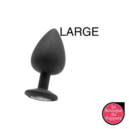 Plug Diamond LARGE – 8 x 4.4 cm Noir pas cher