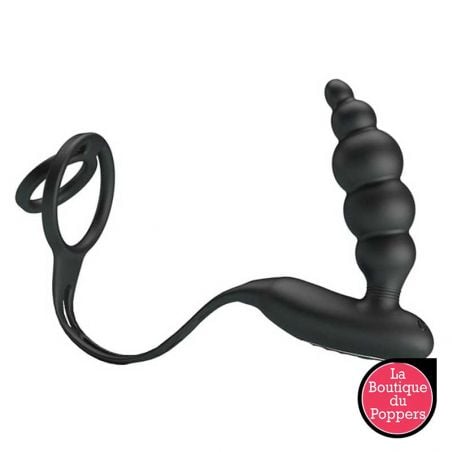 Plug vibrant avec Anneaux VIBRA PENIS 8 x 2.4 cm pas cher