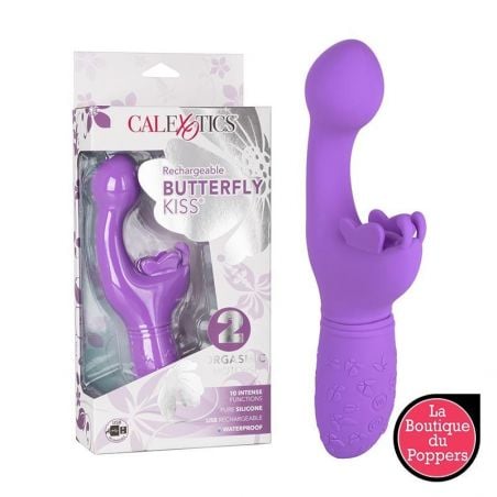 Vibromasseur Rechargeable Butterfly Kiss Violet pas cher