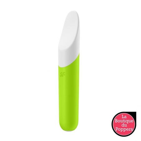 Vibromasseur Rechargeable Ultra Power Bullet 7 Vert pas cher