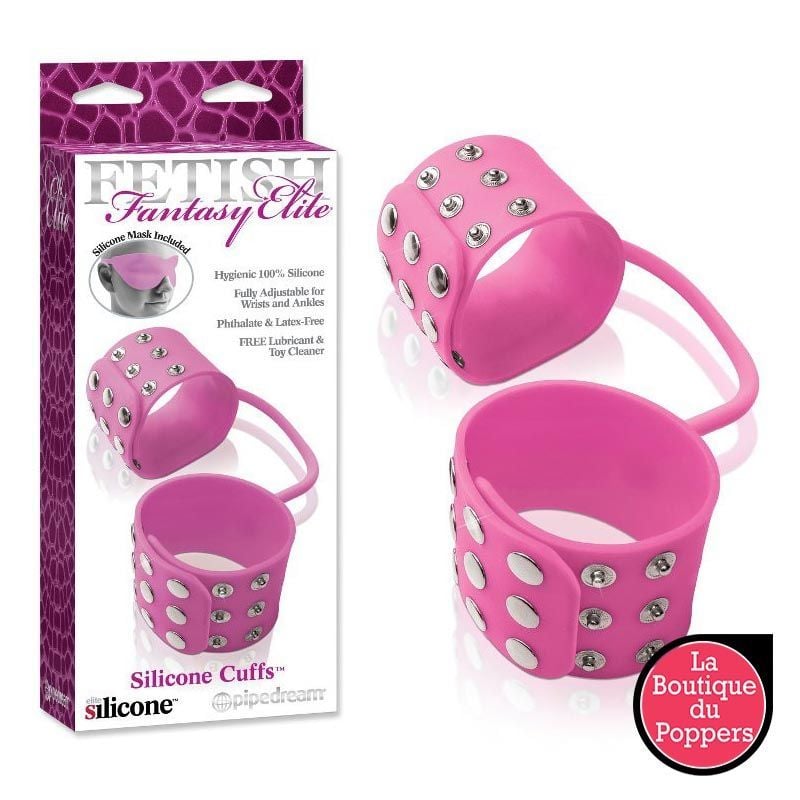 Menottes en silicone Fetish Fantasy Elite rose