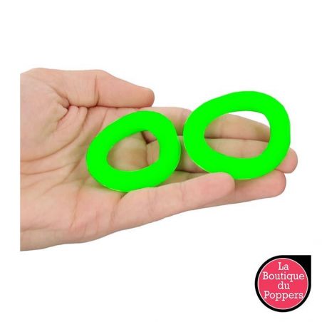 Lot de 2 Cockrings phosphorescents Glow Ring 33mm