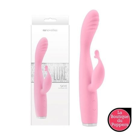 Vibromasseur Rabbit Fin USB Luxe Skye Rose