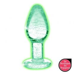 Plug en verre phosphorescent Glow S 7 x 2.8cm pas cher