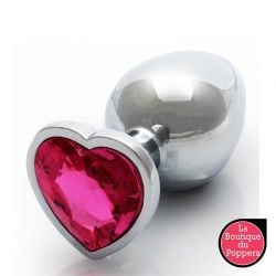 Bijou anal Heart Gem M 7 x 3.3cm - Plusieurs Coloris pas cher