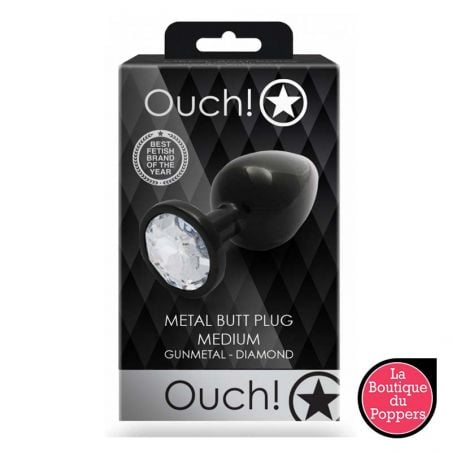 Bijou anal Round Gem M 7 x 3.3 cm - Plusieurs Coloris