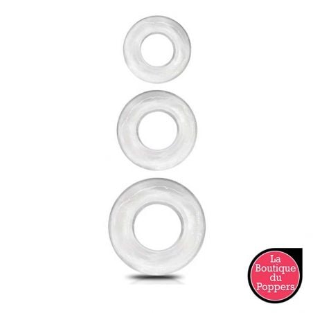 Lot de 3 cockrings souples Beast Rings Transparents