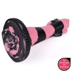 Gode Cobra Snake L 26 x 7cm Noir-Rose