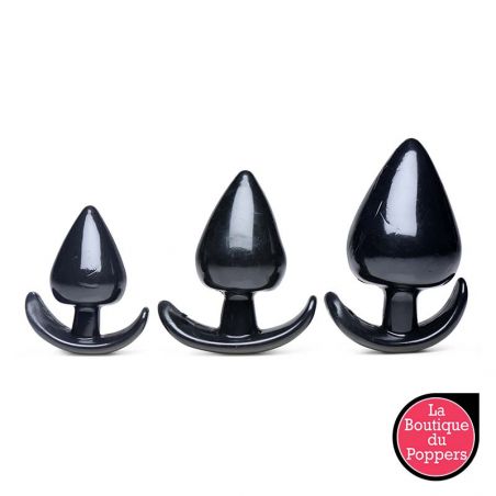 Lot de 3 plugs Spades Noir pas cher