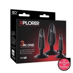 Kit de 3 plugs Xplorer noirs