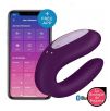 Stimulateur connecté Double Joy Satisfyer Mauve