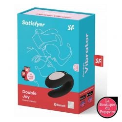 Stimulateur connecté Double Joy Satisfyer Noir