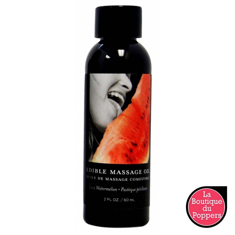 Huile de massage comestible Pastèque 60ml