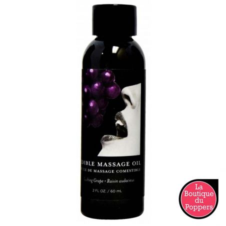 Huile de massage comestible Raisin 60ml pas cher