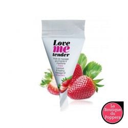 Huile de massage Love Me Tender Fraise 10ml pas cher