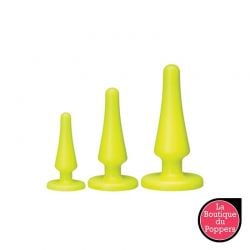 Set de dilatation anale Silicone - Yellow pas cher