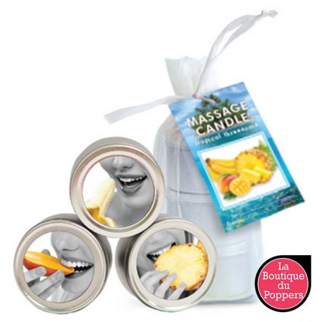 Tropical Trio - Bougies - Mangue, Ananas et Banane - 180 gr pas cher