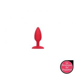 Plug Anal Vibrant et Chauffant Glow Rouge 12x3.8cm