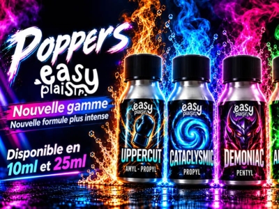 Nouvelle gamme de poppers EasyPlaisir : 4 formules en 10 et 25 ml